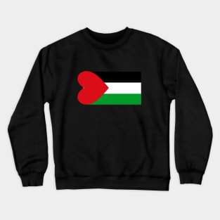 Palestine Heart Flag Crewneck Sweatshirt